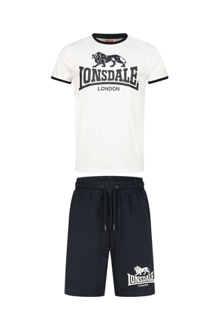 T-shirt regular e calções regular - Branco e preto