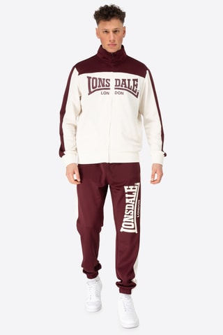 Casaco regular e calças regular - Bordô e branco