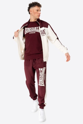 Casaco regular e calças regular - Bordô e branco