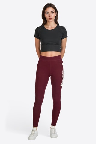 Leggings de cintura alta - Bordô