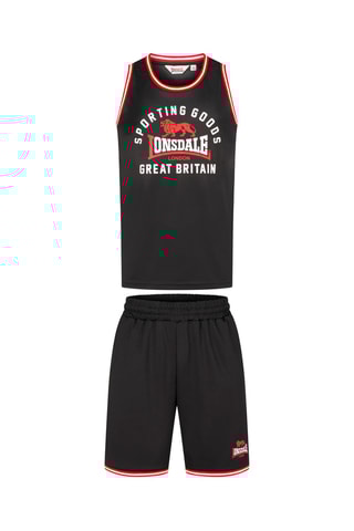 Camisola de alças e calções - Preto