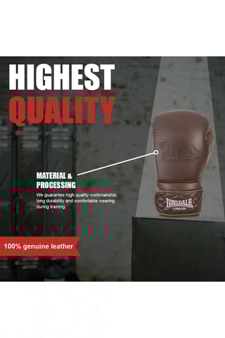 Luvas de boxe em couro - Castanho