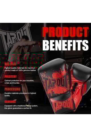 Luvas de boxe em couro - Preto