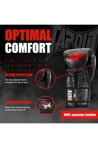 Luvas de boxe em couro - Preto 