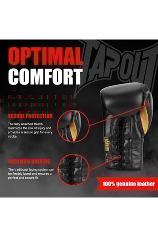 Luvas de boxe em couro - Preto 