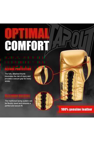 Luvas de boxe em couro - Dourado 