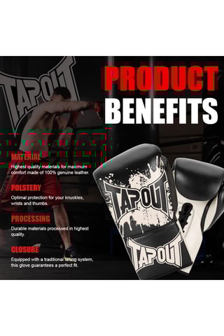 Luvas de boxe em couro - Preto 