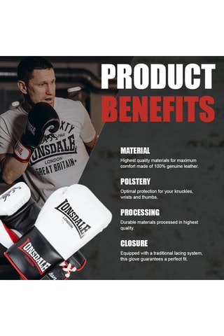 Luvas de boxe em couro - Branco