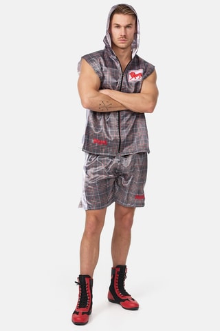 Calções de boxe - Castanho e branco