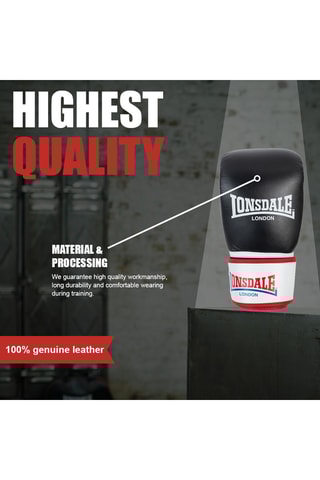 Luvas de boxe em couro - Vermelho e branco