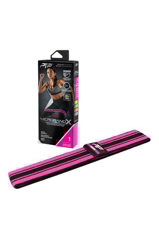 Tira de resistência tecida - Preto e rosa