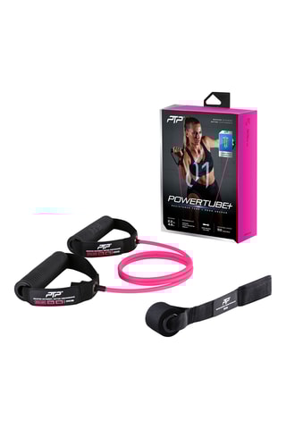 Tubo de resistência e tração de porta - Preto e rosa