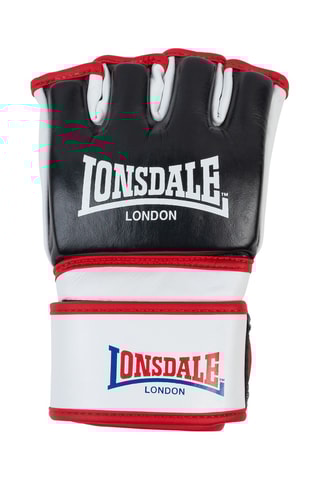 Luvas de sparring MMA em couro - Branco e preto