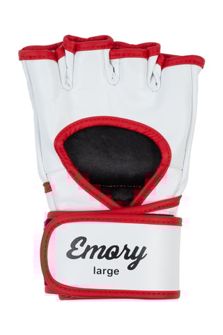 Luvas de sparring MMA em couro - Branco e preto