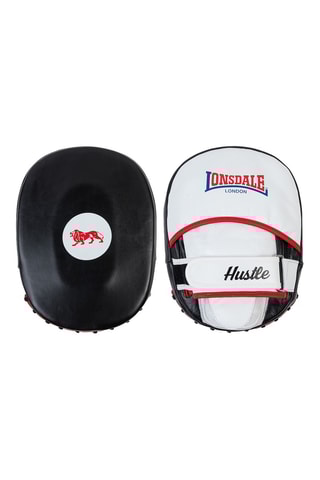 Almofadinhas de boxe em couro - Branco e vermelho