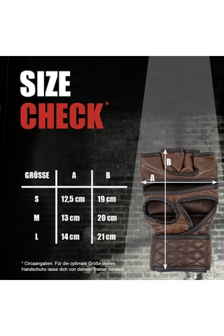 Luvas de sparring MMA em couro - Castanho-escuro