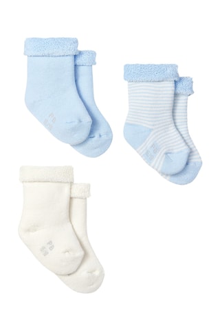 3 paires de chaussette - Ciel et blanc