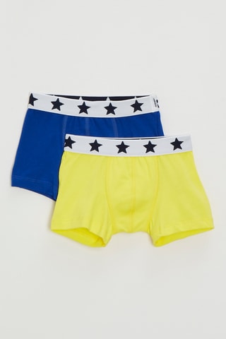2 boxers - Bleu cobalt et jaune