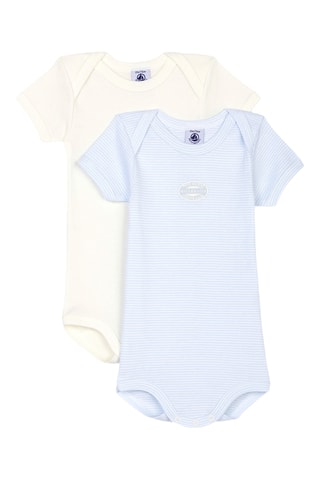 2 bodys - Ciel et blanc