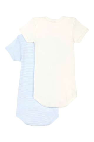 2 bodys - Ciel et blanc