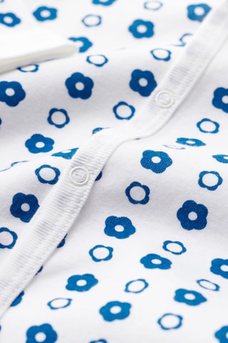 Grenouillère - Blanc et bleu cobalt