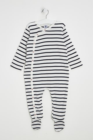 Grenouillère - Blanc et bleu marine