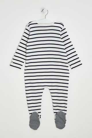 Grenouillère - Blanc et bleu marine