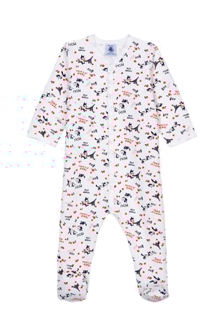 Grenouillère - Blanc et bleu marine