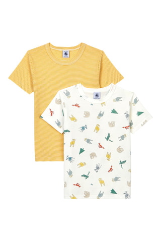 2 t-shirts - Jaune et blanc