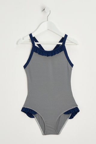 Maillot 1 pièce - Bleu marine et blanc