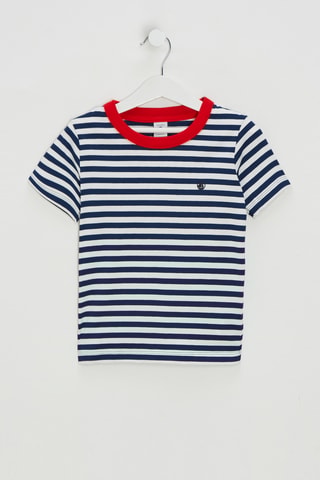 T-shirt - Bleu marine et blanc