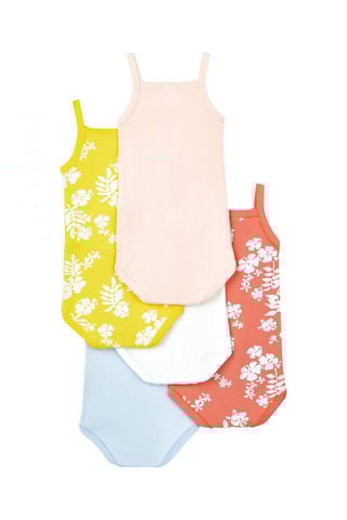 5 bodys - Jaune et blanc