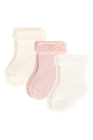 3 paires de chaussettes - Blanc et rose