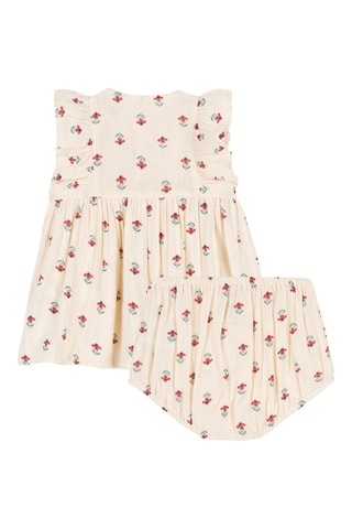 Robe et bloomer - Beige et rouge
