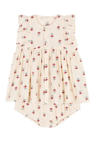 Robe et bloomer - Beige et rouge