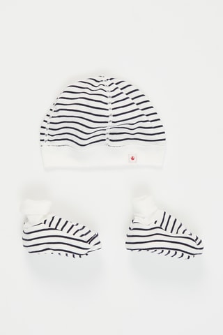 Bonnet et chaussons - Noir et blanc