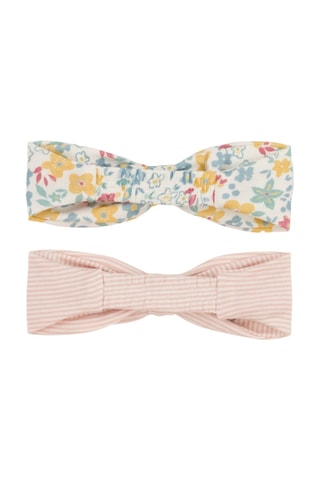 2 bandeaux - Rose et blanc