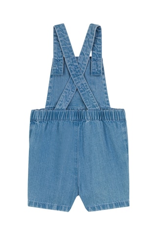 Salopette-short en jean - Bleu marine