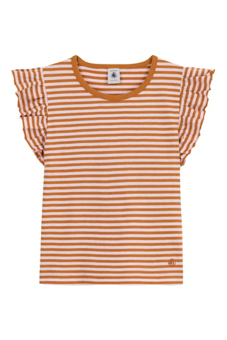 T-shirt - Blanc et rouge brique