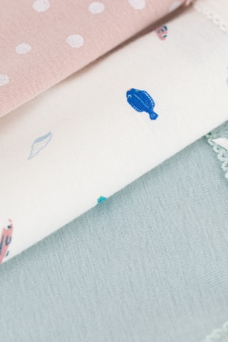 3 bodys - Blanc, rose et bleu