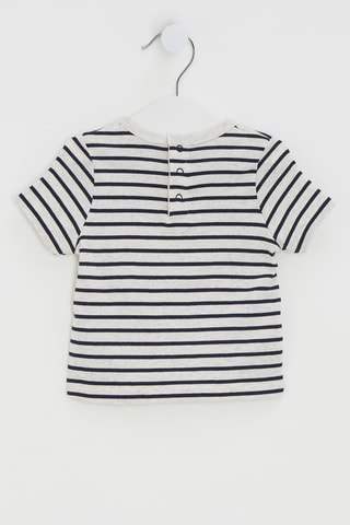 T-shirt - Gris clair chiné et bleu marine