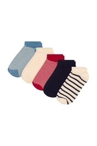 5 paires de chaussettes - Ecru et noir