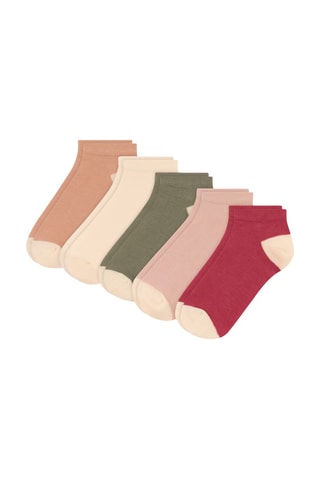 5 paires de chaussettes - Ecru et rose