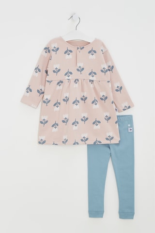 Robe et legging - Rose poudré et ciel