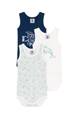 3 bodys - Bleu et blanc