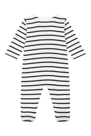 Grenouillère - Blanc et bleu marine