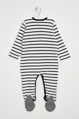 Grenouillère - Blanc et bleu marine