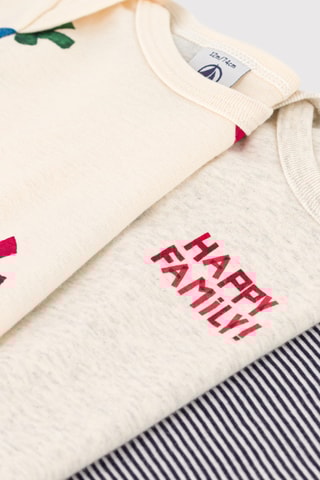 3 bodys - Ivoire et bleu marine