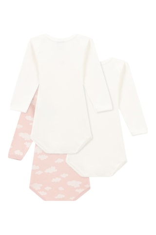 3 bodys - Ivoire et rose