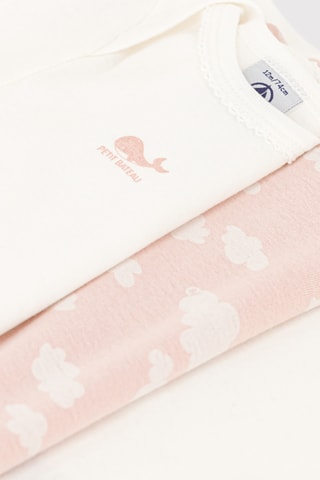 3 bodys - Ivoire et rose